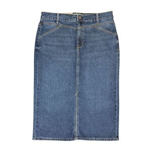 Edited by Hunter McGrady Women's Denim Midi Skirt, High-Rise Fit - Dark Wash